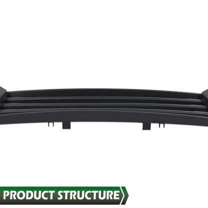 Solid Spare Fit For 2015-2017 Ford F-150 Front Bumper Cover Lower Grille Trim Panel Black