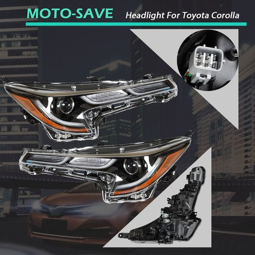 Solid Spare Headlight Headlamp Fit For Toyota Corolla 2020-2021 Left & Right Side LH RH