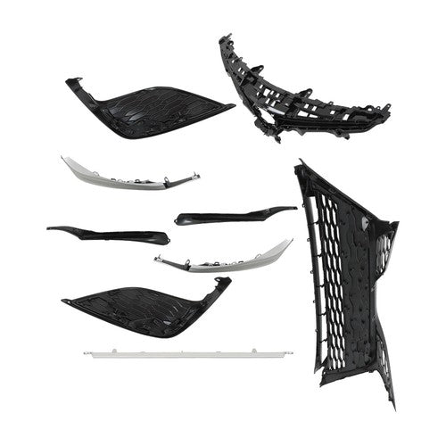 Solid Spare For Toyota Camry SE 2021 2022 2023 Front Upper And Lower Bumper Grilles 9Pcs