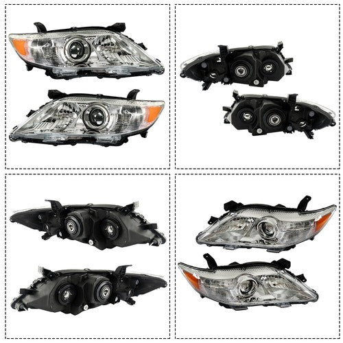 Solid Spare Fog Lights Switch Kits Headlights Set For 2010-2011 Toyota Camry Clear Projector
