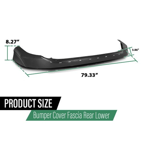 Solid Spare Textured Black Rear Bumper Cover Fit For 2013 2014 2015 Toyota RAV4 Replacement
