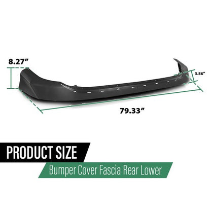 Solid Spare Textured Black Rear Bumper Cover Fit For 2013 2014 2015 Toyota RAV4 Replacement