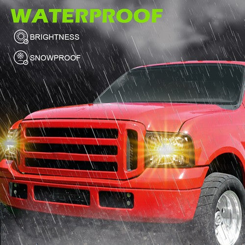 Solid Spare Fit For 1999-2004 Ford Super Duty F250 F350 Excursion Conversion Headlights