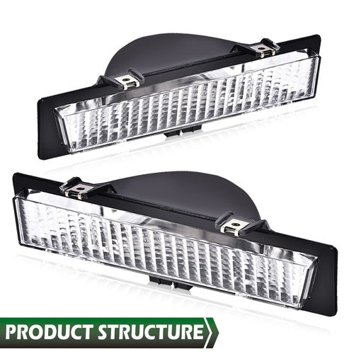 Solid Spare Front Park Turn Signal Lights Clear Fit For 1981-1988 Chevy Monte Carlo SS