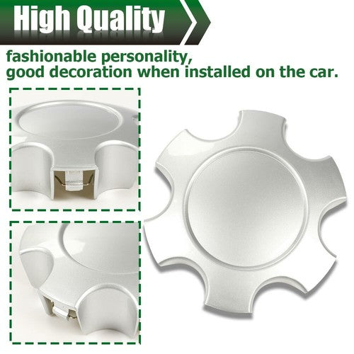 Solid Spare Fit For Toyota Sequoia Tundra 03-07 Wheel Center Hub Caps Silver 56069440