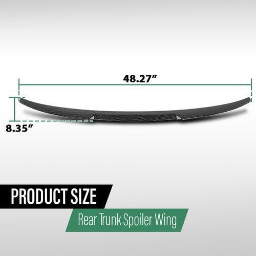 Solid Spare Trunk Spoiler Rear Wing Fit For 19-25 BMW G20 330i G80 M3 Carbon Look M4 Style