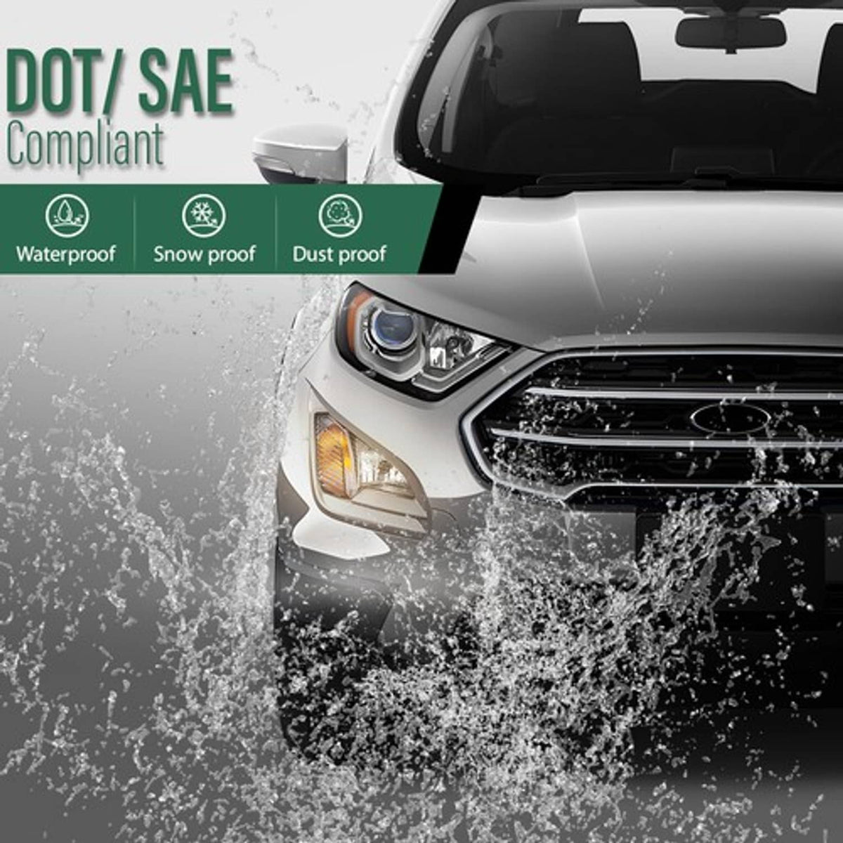 Solid Spare Fit For 2018-2022 Ford EcoSport Front Bumper Fog Light Driving Lamp Right Side
