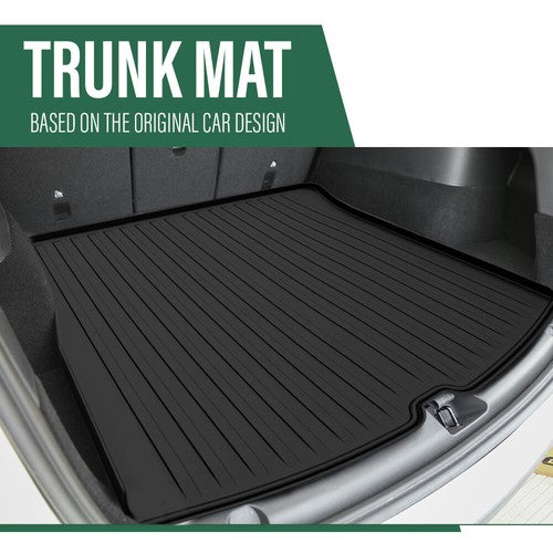 Solid Spare TPE Floor Mats+Cargo Liner Full Set Fit For 2020-2024 Tesla Model Y All-Weather