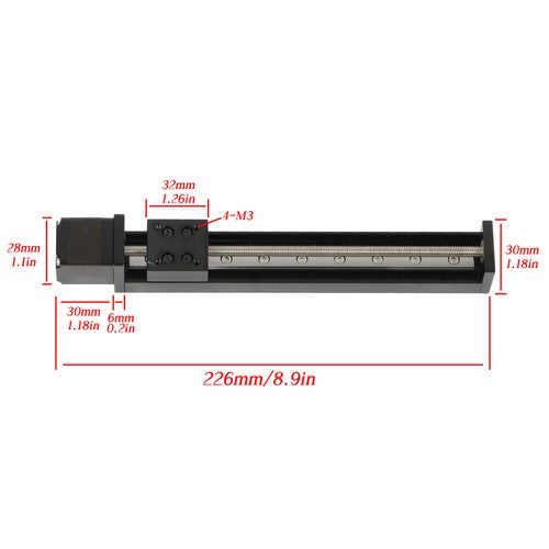 Solid Spare 150mm Effective Travel Length Mini Guide Lead Screw T6x1 w/ NEMA11 Stepper Motor