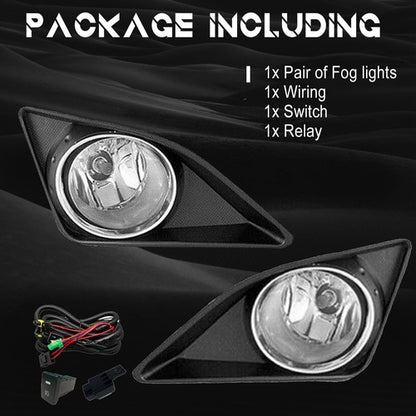 Fit 2009-2010 Toyota Corolla LE CE XLE XRS Chrome Fog Lights Lamps Pair w/wiring