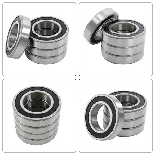 Solid Spare 4Pcs 6210-2RS Bearings 50×90×20mm Double Rubber Seals Deep Groove Ball Bearing