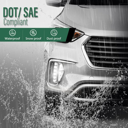 Solid Spare LED Fog Lights Driving Lamps w/ Bezel Fit For 2017-2019 Hyundai Santa Fe 7 Seats