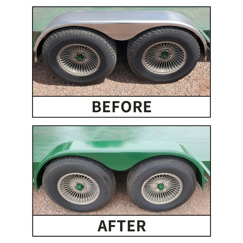 Solid Spare (2) Tandem Teardrop Alloy Steel Fenders 66"L x 18"H x 9"W For Enclosed Trailers