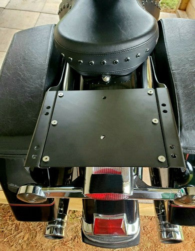 Solid Spare For Harley Touring Street Road Glide 97-08 Detachable Mount Rack Luggage Rack