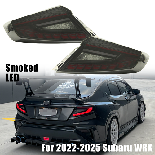 Pair LED Brake Tail Light Smoked w/Turn Signal For 2022-2025 Subaru WRX VB# S4