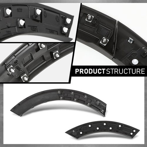 Solid Spare Fit For 2020 2021 2022 Ford Explorer Driver & Passenger Side Rear Fender Flares