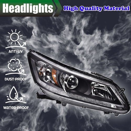 Solid Spare Fit For 2013 2014 2015 Honda Accord Sedan Halogen Headlight Right Passenger Side