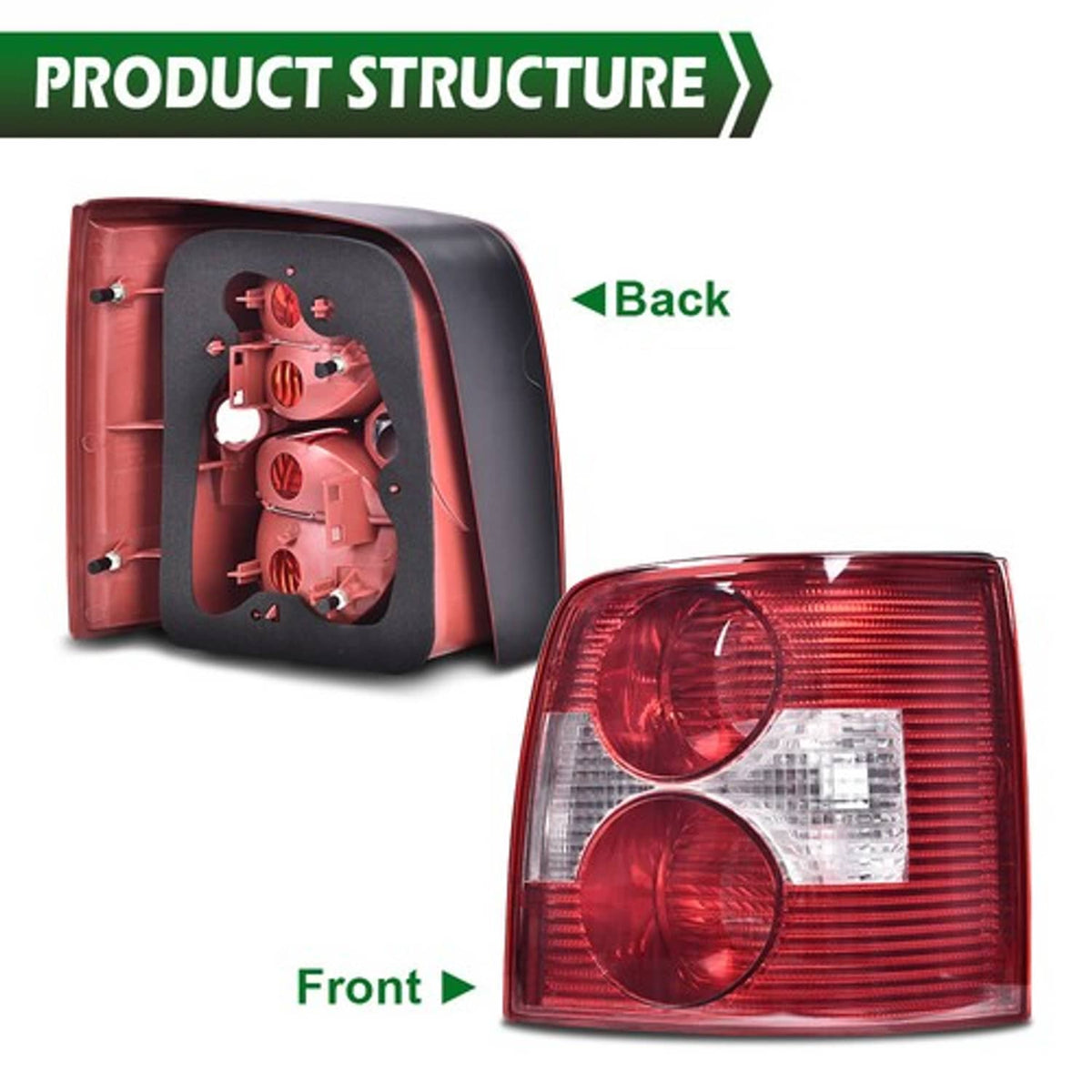 Solid Spare Fit For 2000-2005 Volkswagen Passat B5 Wagon Right Side Tail Light Brake Lamp