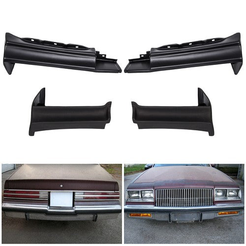 Solid Spare FULL 4pc BUMPER FILLER SET For BUICK National-T-Type-Regal 1981-1987