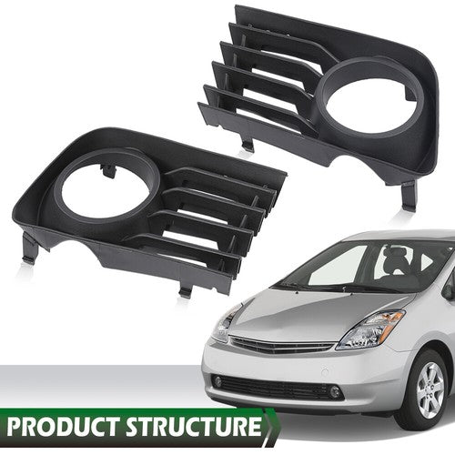 Solid Spare Fog Light Lamp Cover Bezel Grille w/ Hole Fit For 04-09 Toyota Prius LH+RH