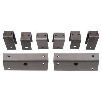 Solid Spare Steel Tandem Axle Slipper Spring Trailer Hanger Kit For 2" wide slipper spring