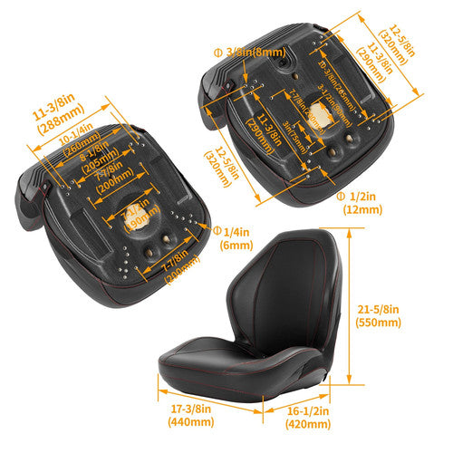 Solid Spare Plastic Complete Seat For Yamaha Rhino 450 & 660 & 700 Series #5UG-F4710-00-00
