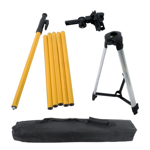 Solid Spare 4.2M/13.8Ft Max Height Laser Level Pole Mount Telescopic Pole for Laser Level