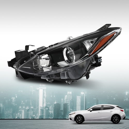 Solid Spare Halogen Projector Headlight Driver Left Side LH Fit For 14-16 Mazda 3 Sport
