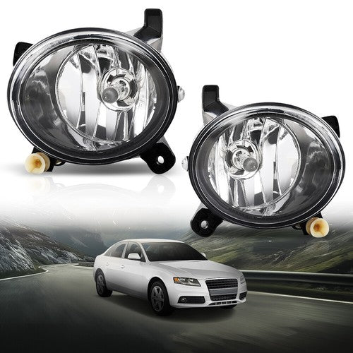 Solid Spare Front Bumper Fog Lights Driving Lamps Fit For 2009-2012 Audi A4 S4 B8 Left+Right