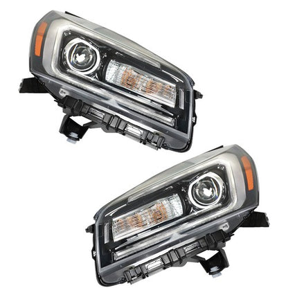 Solid Spare Headlights Replacement Pair w/ LED Tube For GMC Acadia 2013-2016 LH+RH Halogen