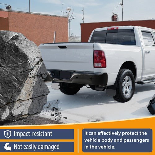 Solid Spare Black Rear Bumper Assembly For Ram 2500 3500 2013-2018 With Sensor Holes