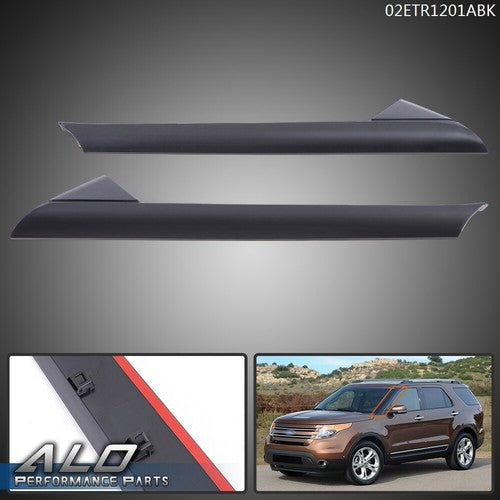 Solid Spare Windshield Outer Trim Pillar Molding Right+Left Side Fit For 11-19 Ford Explorer