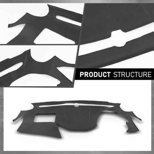 Solid Spare TPE Dash Cover Fit For 11-14 Hyundai Sonata Dark Gray Dashboard Cover
