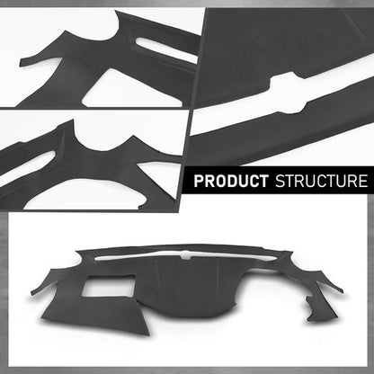 Solid Spare TPE Dash Cover Fit For 11-14 Hyundai Sonata Dark Gray Dashboard Cover