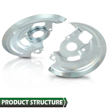 Solid Spare Disc Brake Caliper Brackets + Backing Plates Dust Shields A Body For GM Chevelle
