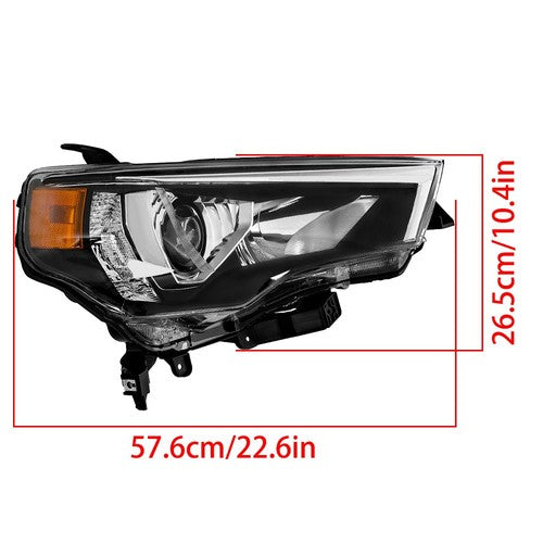 Solid Spare Front Headlight Headlamp For Toyota 4Runner 2021 2022 Right Side Clear Lens RH