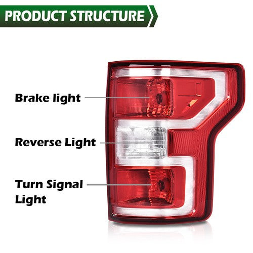 Solid Spare Fit For Ford F150 F-150 Pickup 2018-2020 Right Passenger Tail Light Rear Lamp
