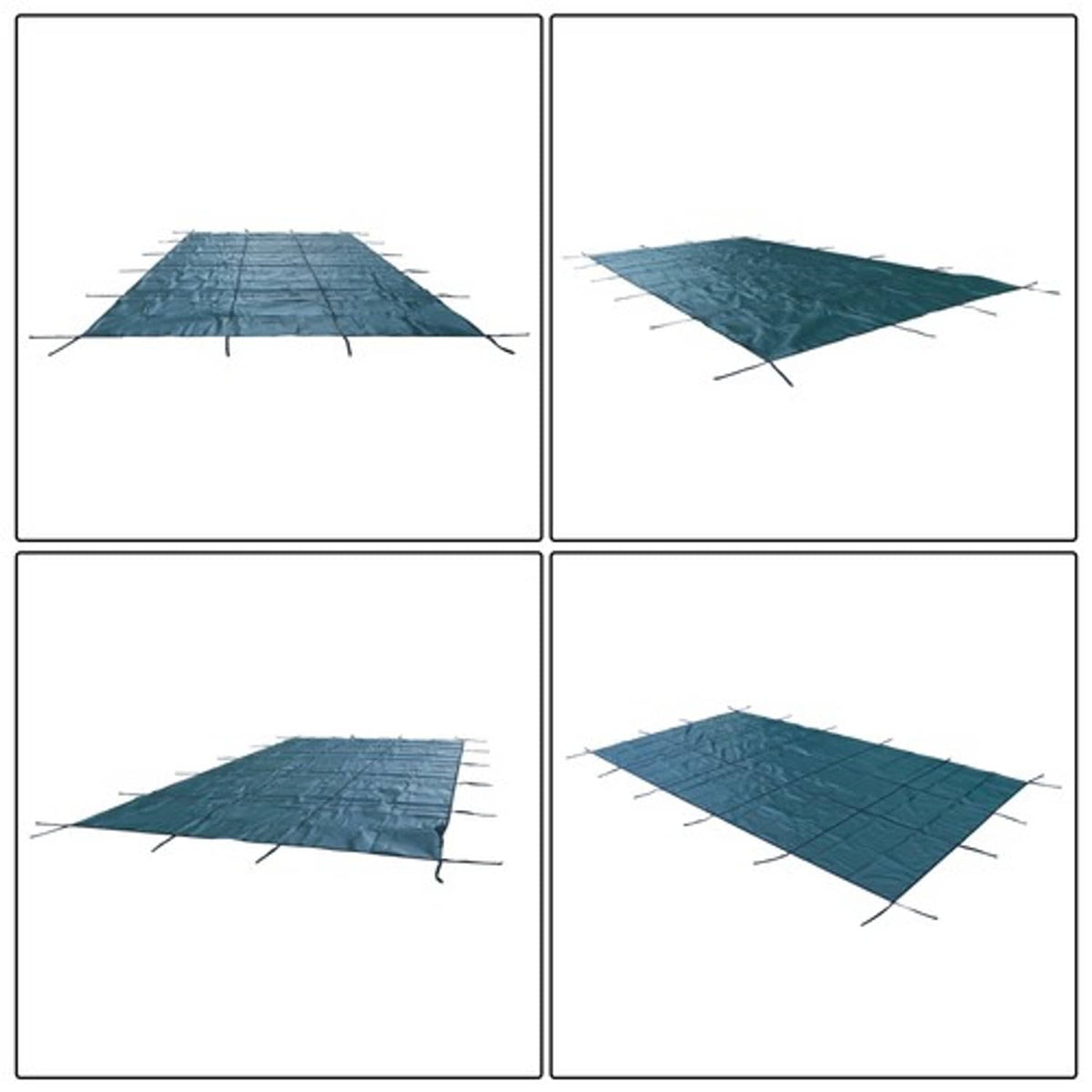 Solid Spare Rectangular Winter Pool Cover Inground Pool Safety Cover Green Fit 12x24ft Pools