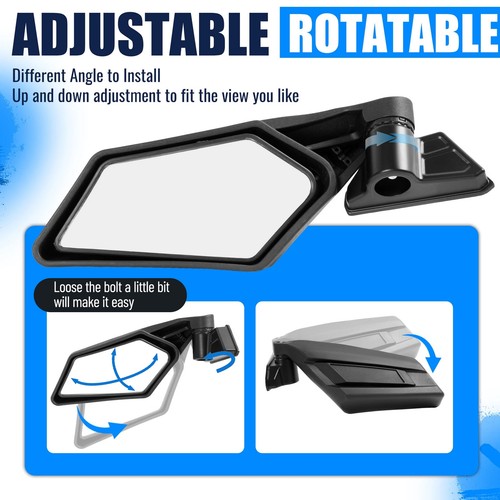 Solid Spare Rear View Side Mirror For Can Am Maverick X3 MAX R models 2017-up Racing Style