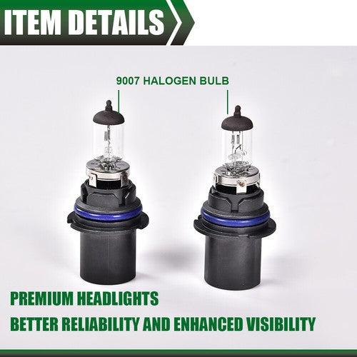 Solid Spare Black Housing Headlights & Amber Corner Fit For Ford 97-03 F150 97-02 Expedition
