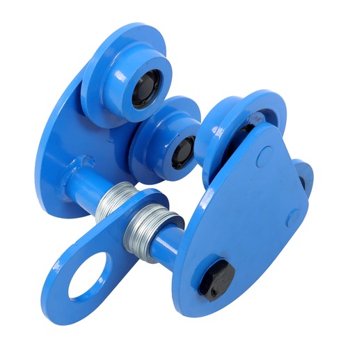 Solid Spare Manually Trolley Alloy Steel 2200lb Double Wheel I-Beam Flange Width 65-150mm
