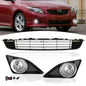 For 2009 2010 Toyota Corolla Front Bumper Lower Grille+Fog Lights Black Grill