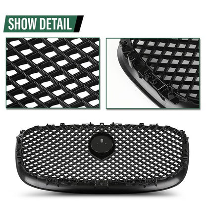 Solid Spare Front Bumper Upper Mesh Grille Fit For 2012 2013 2014 2015 Jaguar XF XFR Black