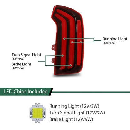 Solid Spare LED Tail Light Assembly Outer Right Side Fit For 2020-2022 Kia Telluride EX/SX