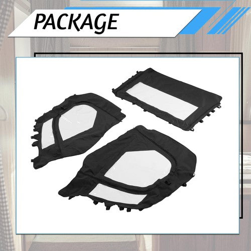 Solid Spare For T-Boss 550 750 560 760 UTV New PVC Soft Half Door Enclosure Black+Clear