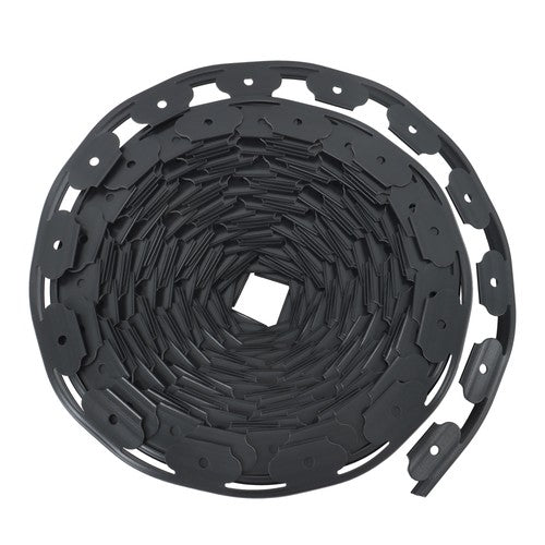 Solid Spare Landscape Edging with 32 8in Spikes for Lawn 1.5 Inch 100FT Black Garden Edging