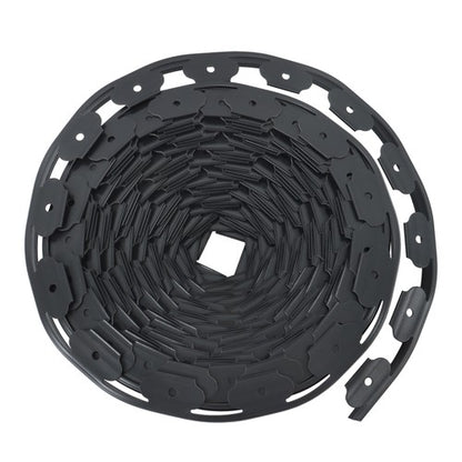 Solid Spare Landscape Edging with 32 8in Spikes for Lawn 1.5 Inch 100FT Black Garden Edging