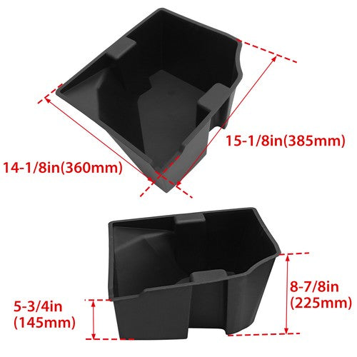 Solid Spare Underseat Storage Box For 14-19 Silverado Sierra 1500 2500HD Extended Double Cab
