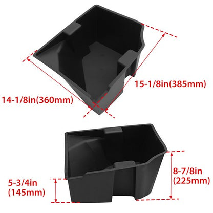 Solid Spare Underseat Storage Box For 14-19 Silverado Sierra 1500 2500HD Extended Double Cab