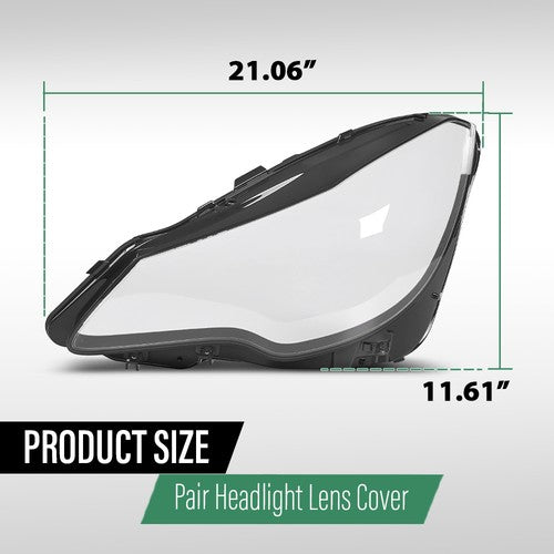 Solid Spare Fit For Mercedes Benz W207/E200/E250/E300 14-16 Headlight Headlamp Lens Cover
